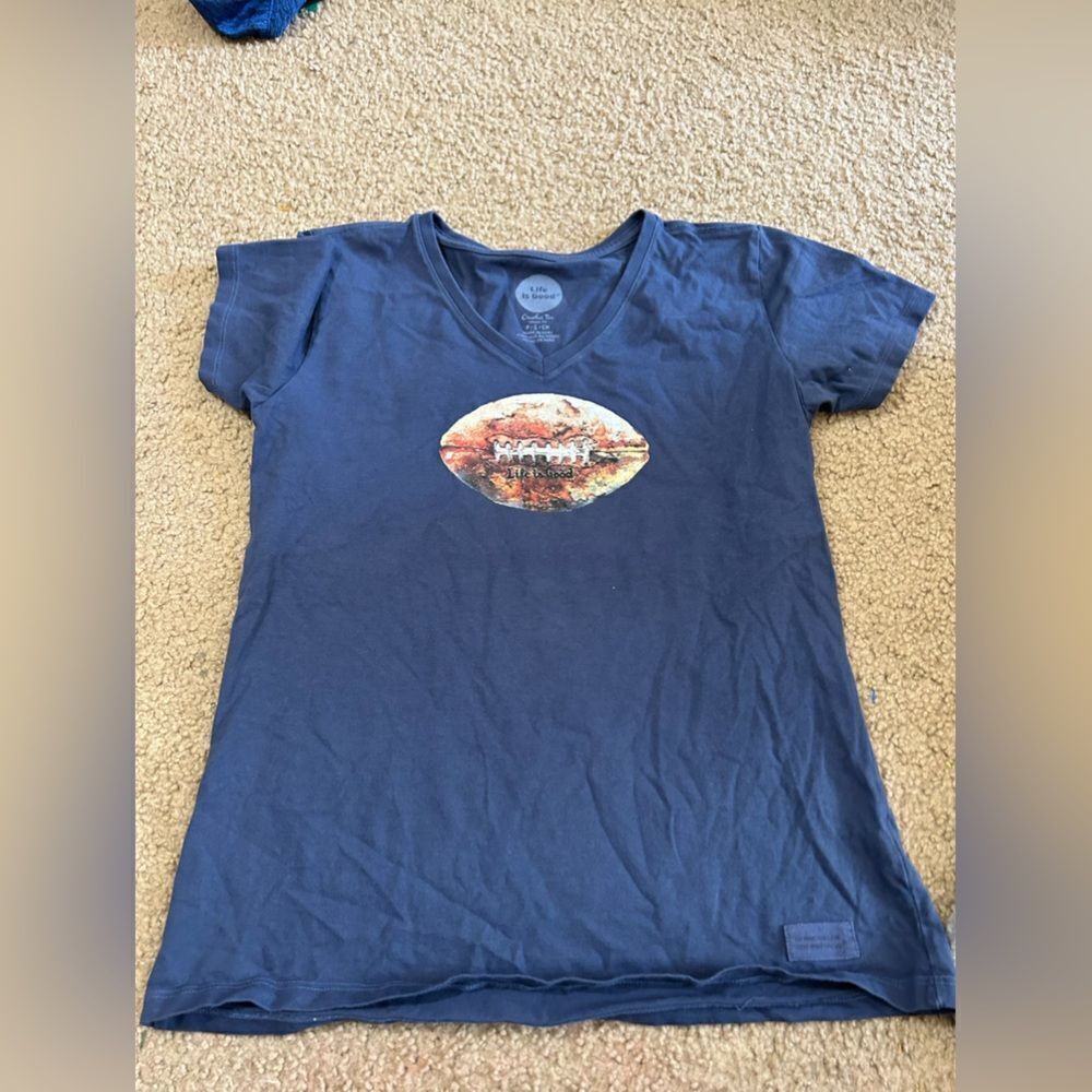 Life is Good Football Tshirt